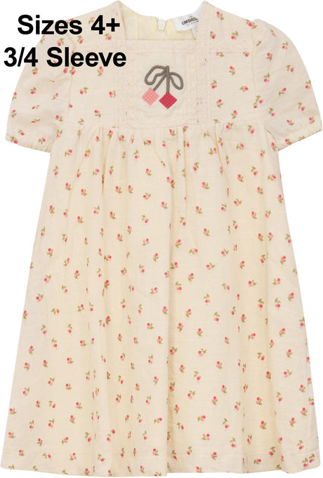 The Umbrella Academy Girls Cherry Printed Linen Dress - SB5CY2605D