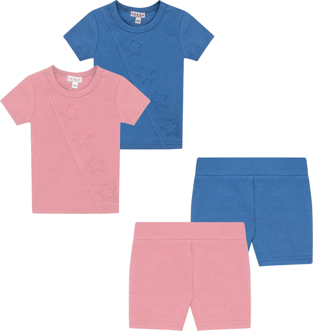 5 Stars Baby Boys Girls Ribbed Star Outfit - SB5CP7192E