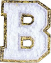 Letter B - White