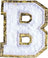 Letter B - White