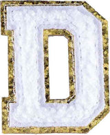 Letter D - White