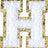 Letter H - White