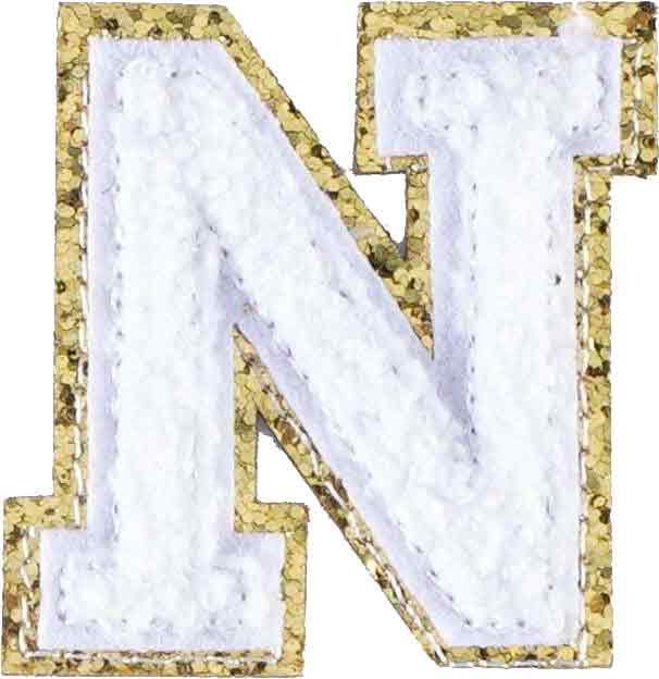 Letter N - White