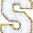 Letter S - White