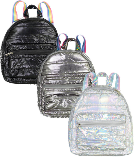 Top Trenz Mini Metallic Puffer Backpack - MINI-PUF2