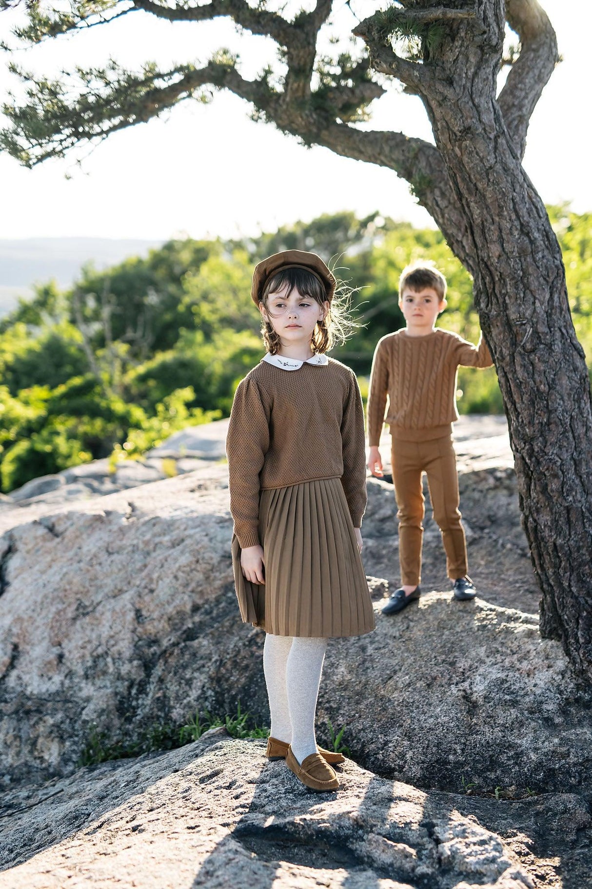 Analogie by Lil Legs Shabbos Collection Girls Peter Pan Knit Sweater