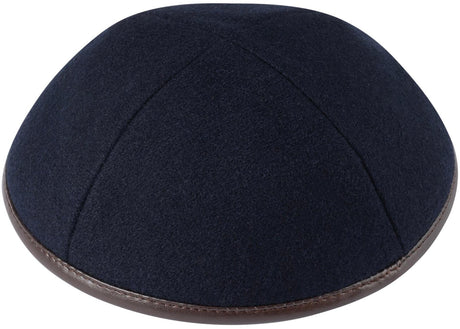 iKippah Boys Wool w/ Leather Rim Yarmulka