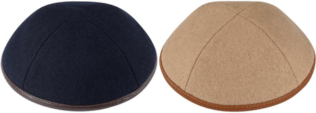 iKippah Boys Wool w/ Leather Rim Yarmulka