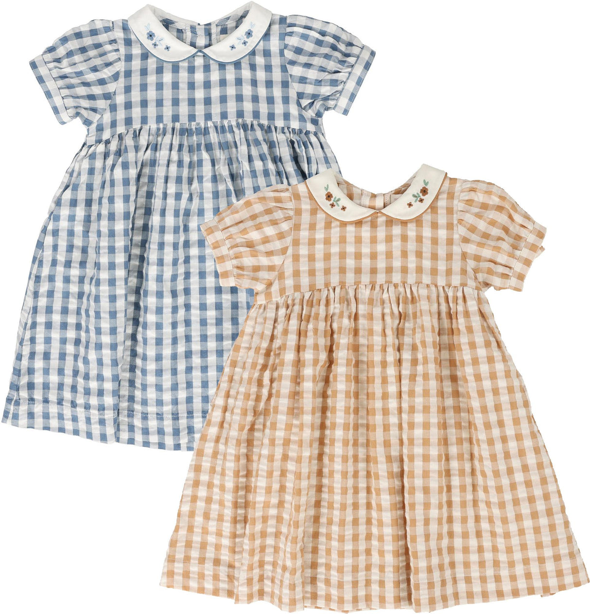 Analogie by Lil Legs Gingham Collection Girls Short Sleeve Dress -  GDS