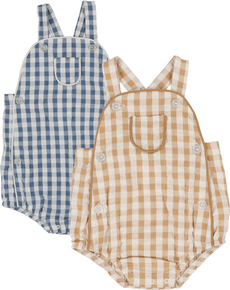 Analogie by Lil Legs Gingham Collection Baby Toddler Boys Suspender Romper - GSPR