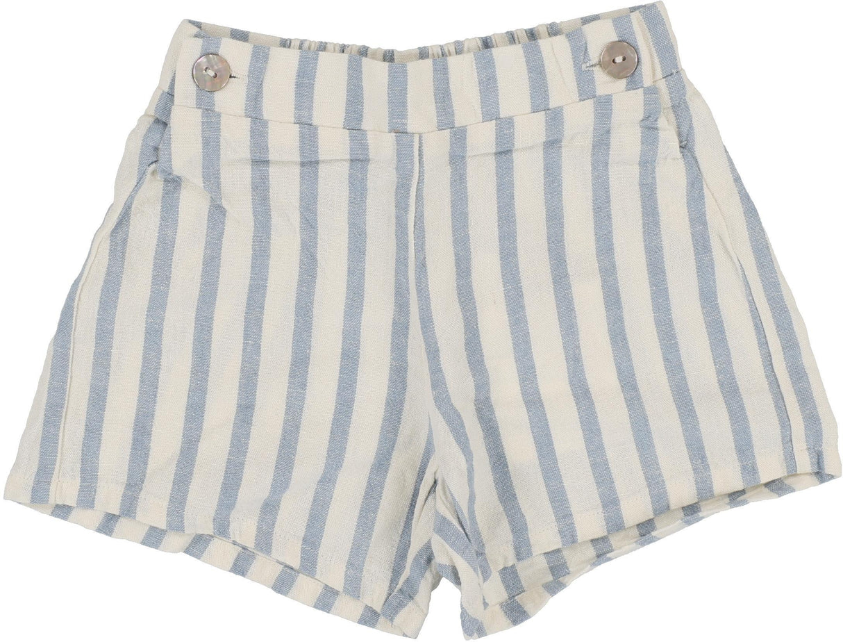 Analogie by Lil Legs Linen Stripe Collection Boys Pull On Dress Shorts - LSPOS