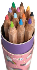 ooly Draw 'n' Doodle Mini Colored Pencils & Sharpener 12 Pack - 128-172