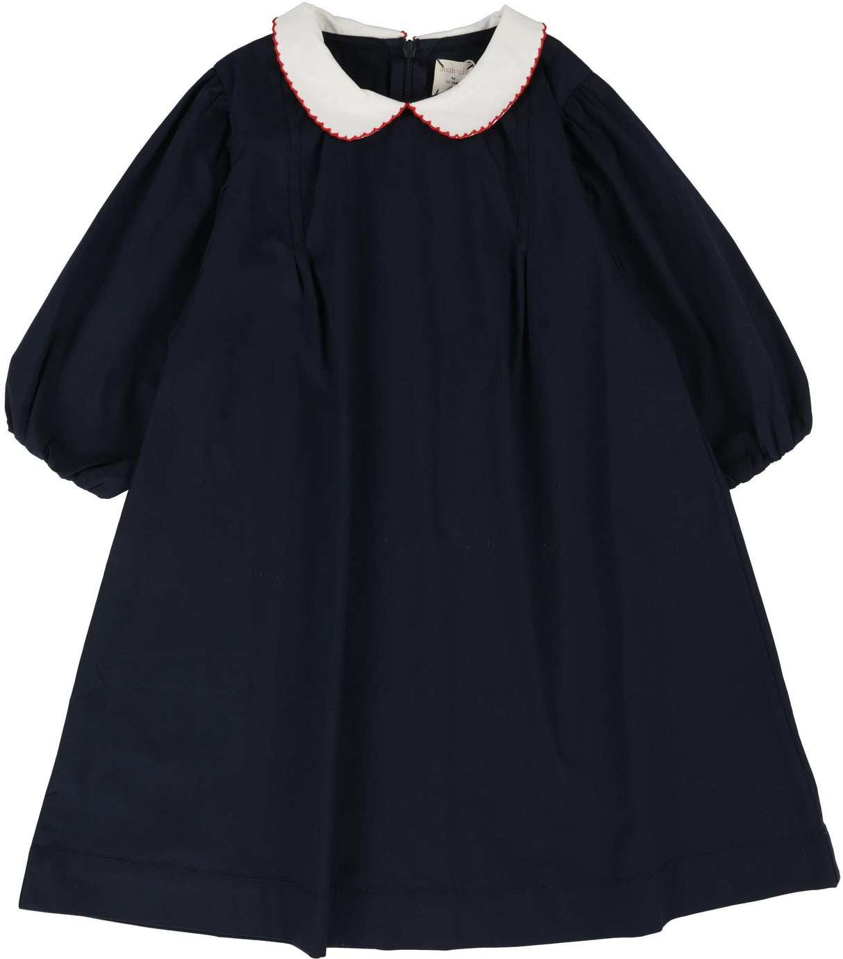 Analogie by Lil Legs Popelin Collection Girls Popelin Puff Sleeve 3/4 Sleeve Dress - PPSDQ