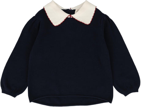 Analogie by Lil Legs Popelin Collection Girls Popelin Knit Sweater - PGKT