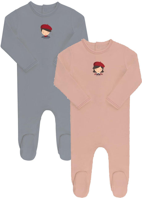 Ely's & Co Baby Boys Girls French Terry Stretchie - AW24-002